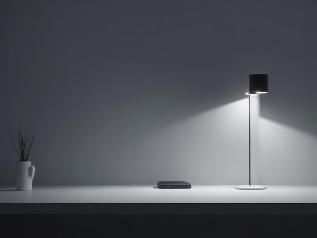 Photography of a lamp on a table in a room