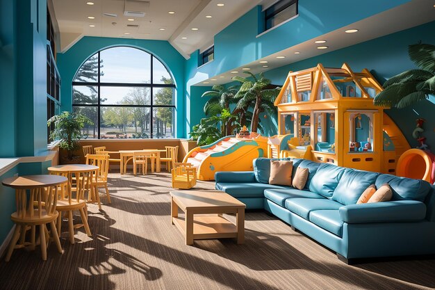 Photography of a Modern Kids Club at a Family Resort