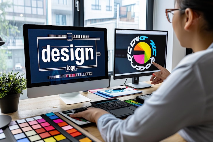 Photo photography of professional graphic designer