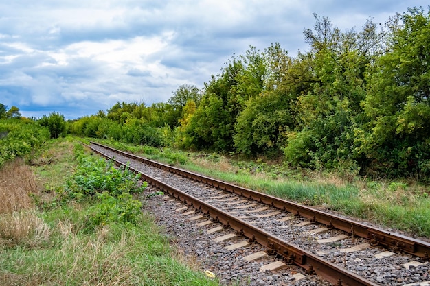 Фотография на тему железнодорожного пути после прохождения поезда по железной дороге