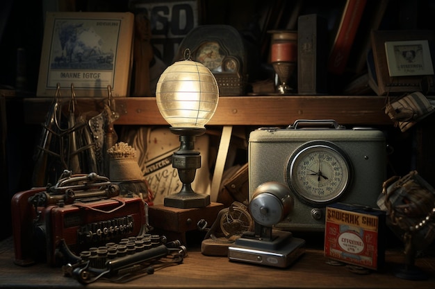 Photography of vintage objects in a nostalgic setting