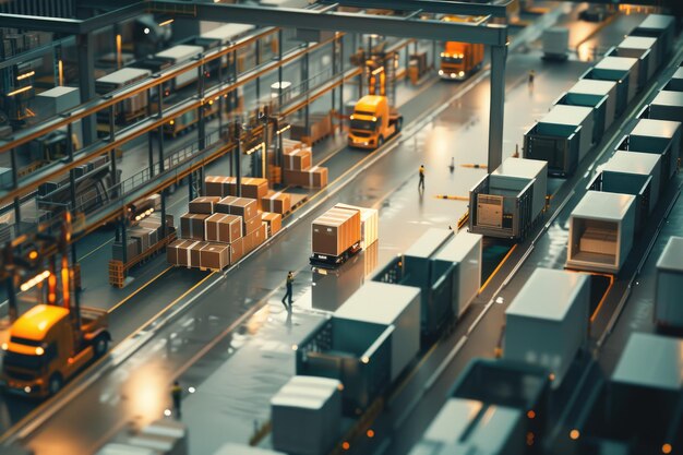 Photography of warehouse worker working and checking quality of material aig