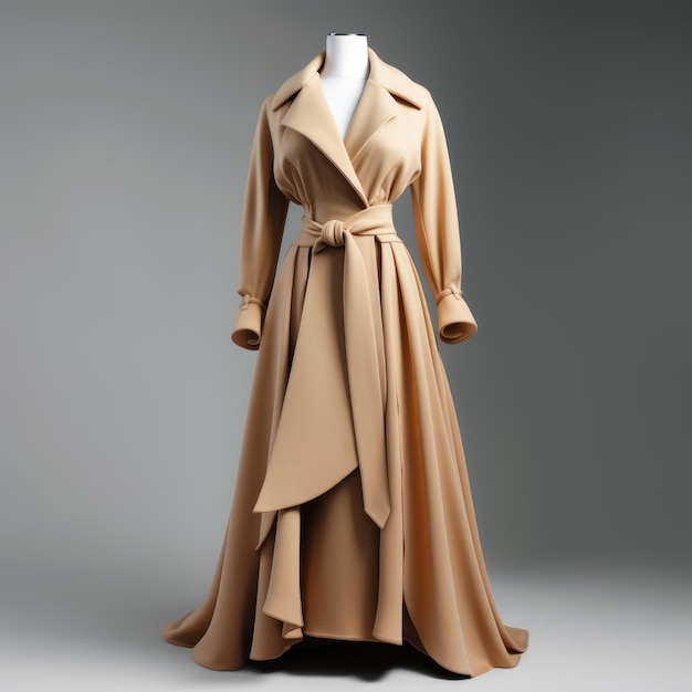 Foto photorael esquisite 8k lady's camel coat un rendering stupefacente con disegno dettagliato della lapel e loos