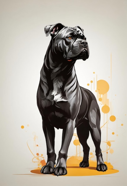 Foto un disegno fotorealista di un cane corso 13