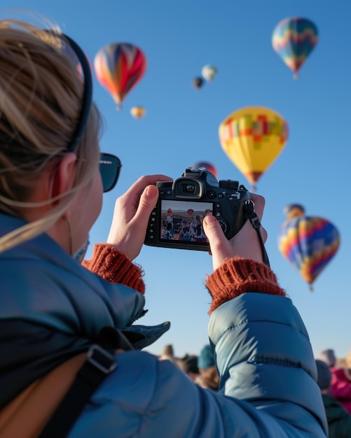 Photorealistic of the air ships as hotair balloon