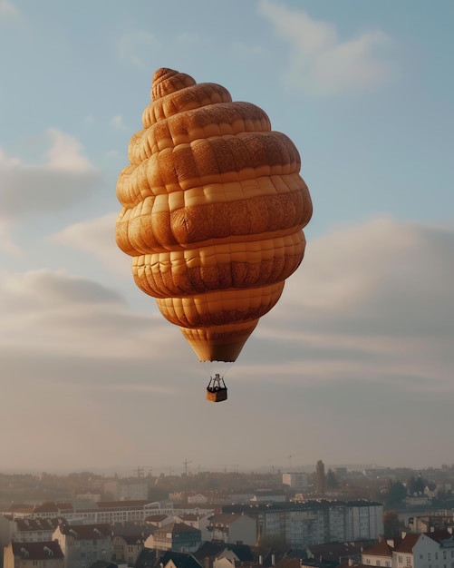 Photorealistic of the air ships as hotair balloon