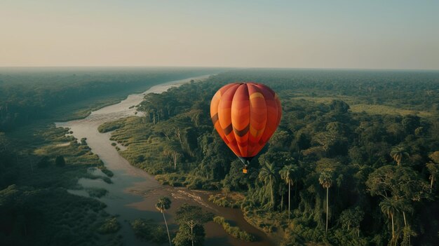 Photorealistic of the air ships as hotair balloon