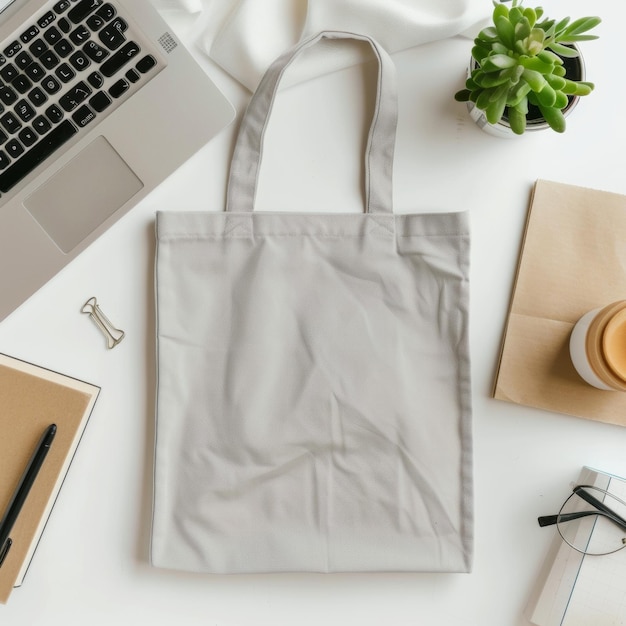 Photo photorealistic bag mockup