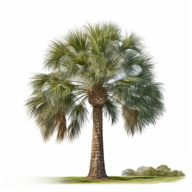 Photorealistic Beech sabal Palm Image On White Background