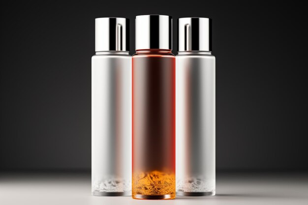 Photorealistic Bottle Mock Up for Product Presentation Showcasing Design Variations and Details