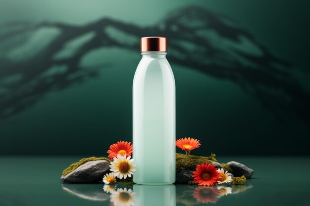 Photorealistic Bottle Mock Up for Product Presentation Showcasing Design Variations and Details