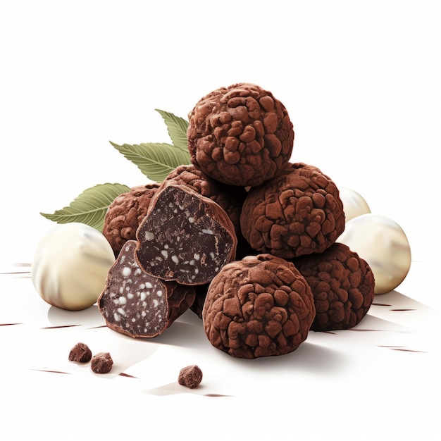 Photorealistic Chocolate Truffles Exquisite Artistry In Delicious Confections