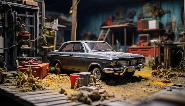 Photorealistic diorama scene photoshoot custom scene