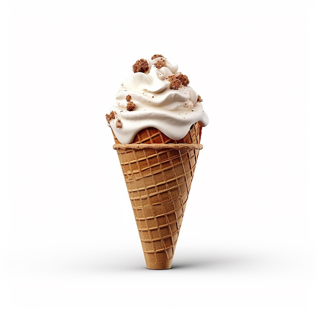 Photorealistic Ice Cream in Cone