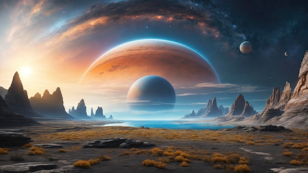 Premium AI Image | Photorealistic Image of an Extraterrestrial Landscape