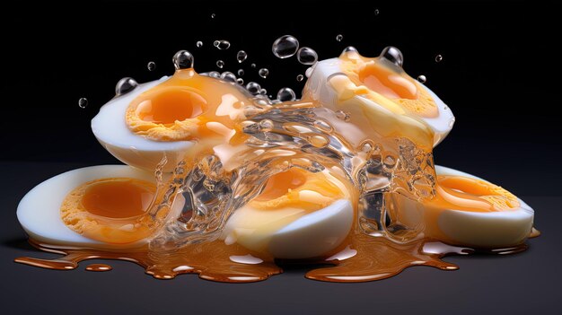 Photorealistic image of protien eggs UHD wallpaper