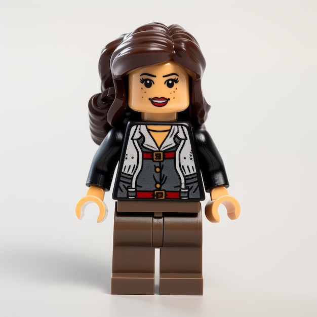 Photorealistic Lego Dc Minifigure With Dark Brown Hair