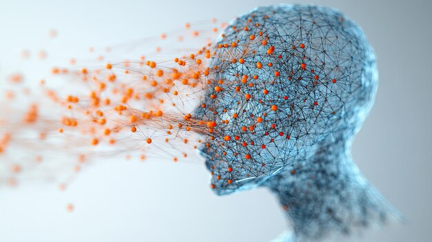 a photorealistic machine learning algorithm visualized as a dynamic process with layers of data being processed refined and fed back into the system representing continuous improvement