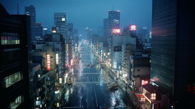 1960 年代のフォトリアリスティックな東京 東京の人々 街の車 精神をとらえる日本