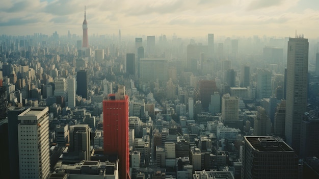 Photorealistic Tokyo in the 1960s People streets cars of Tokyo Capturing the Spirit Japan