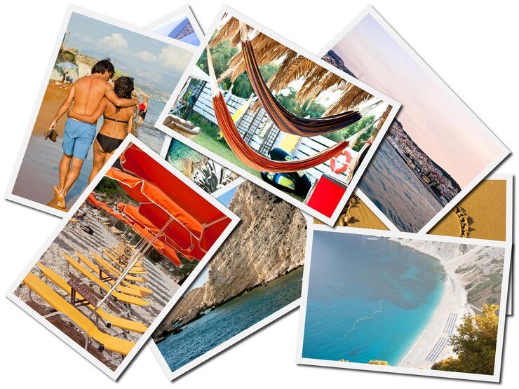 Photo photos collage of sea holiday