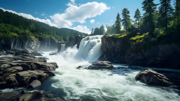 Photos of river and waterfall views in very beautiful natural parks