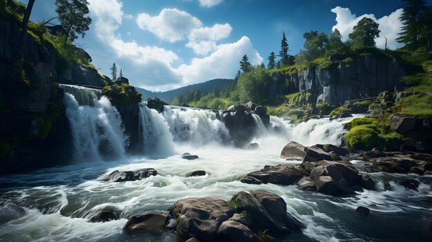 Photos of river and waterfall views in very beautiful natural parks