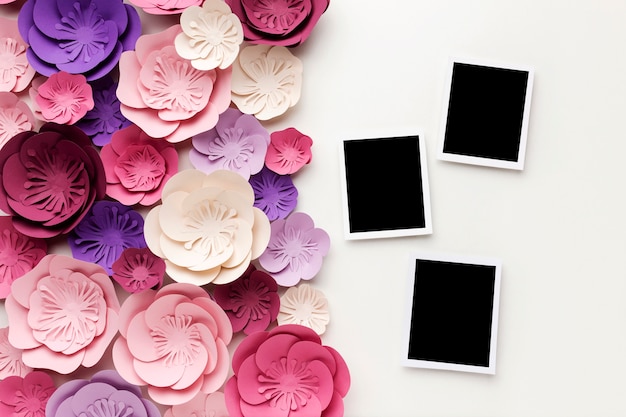 photos with floral ornament frame beside