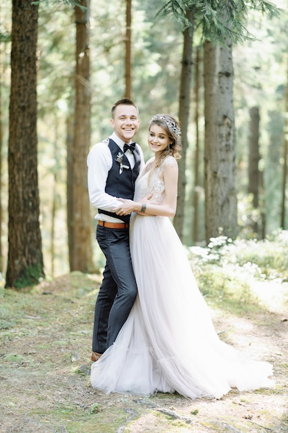 Photosession of a couple in love. Wedding ceremony in the style of boho