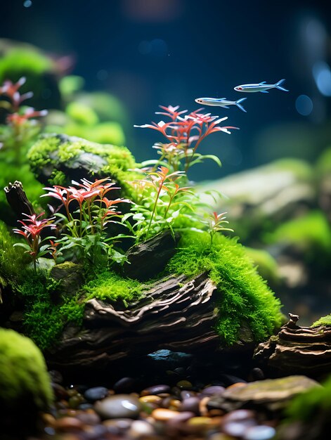 Photoshoot of 20 long tank tetras java fern christmas moss aquascape my tr aqua concept idea layout