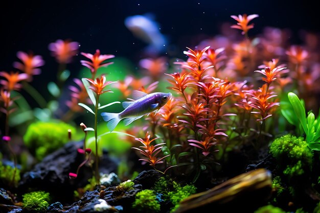 Фотосессия 30 аквариумных заводчиков Tetras Dwarf Sagittaria Rotala Colorata Aqua Aqua Concept Идея макета