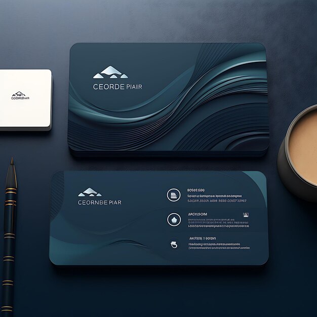 Photoshoot of Business Card Concept Professional Style Clean Graphic Offic Creative Graphic Design