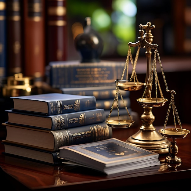 Photoshoot of classic corporate lawyer card legal navy law books bo ideas concept with decorations