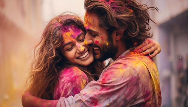 holi couple photoshoot