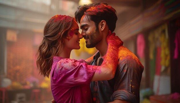 holi couple photoshoot