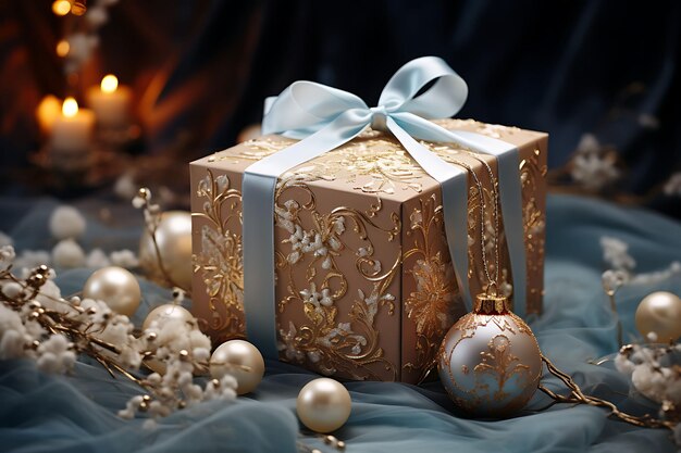 Photoshoot of a luxurious gift box revealing opulent dec creative concept boxes gift design