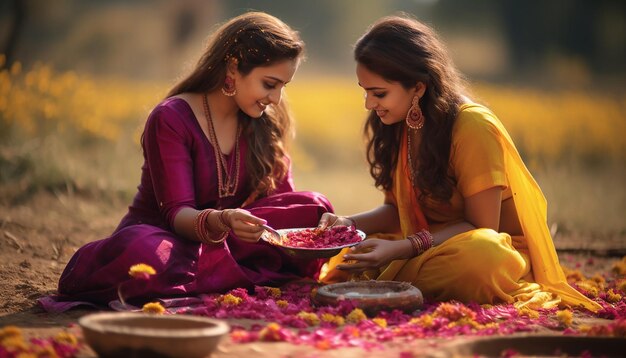 traditional way of celebrating holi