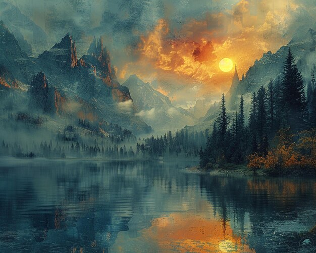 Photo photoshop montage of a fantasy landscape