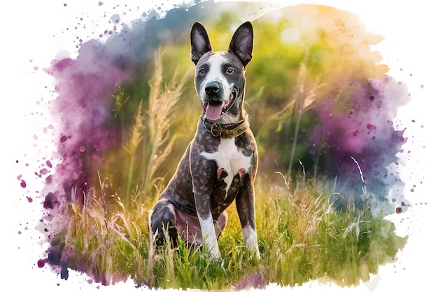 PhotoStock Waterverf schilderij van Africanis hond ras geest