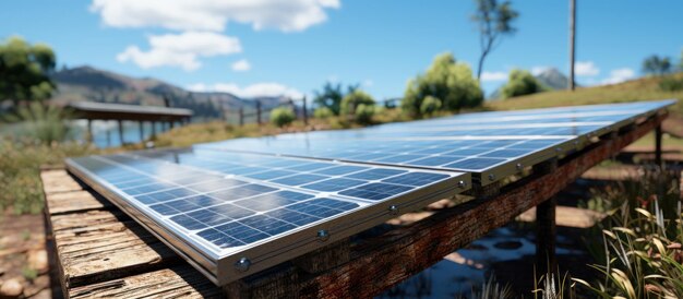 Photovoltaic panels installed on the roof of a building