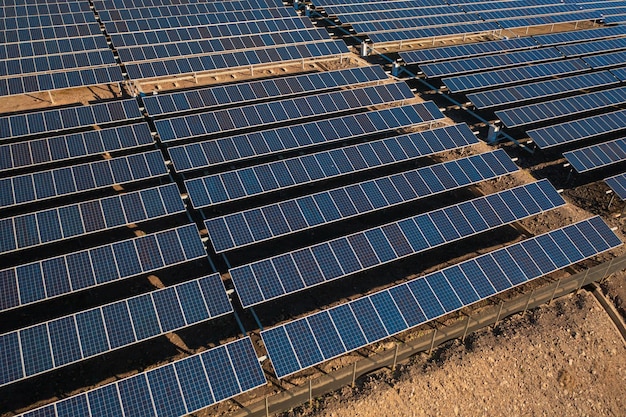 Photovoltaic panels at solar farm