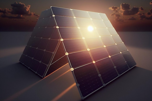 Photovoltaic Solar Panels Ai generative