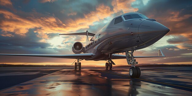 Photpgraph of an elegant private jet