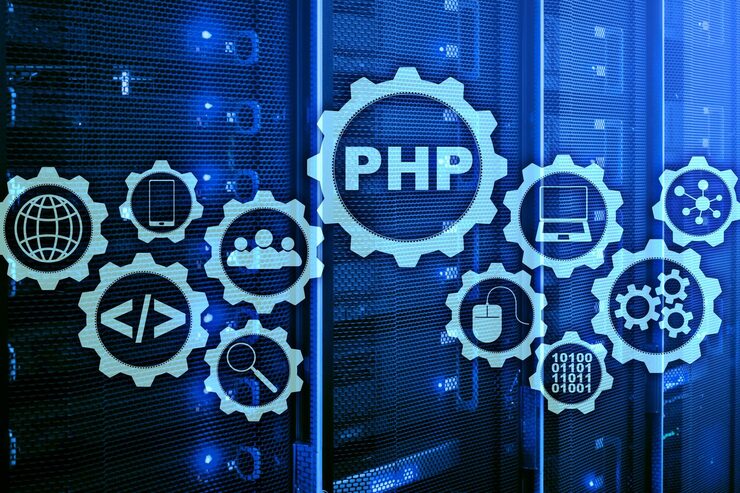 Photo php programming language developing programming and coding technologiescyber space concept