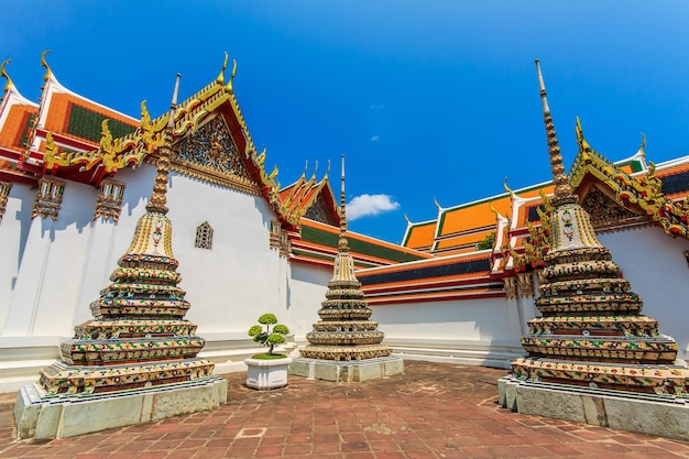 Phra Maha Chedi Si Ratchakan in Wat Pho in Bangkok THAILAND