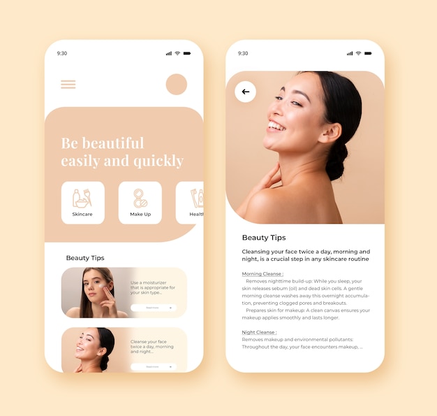 Phygital beauty interaction app collage