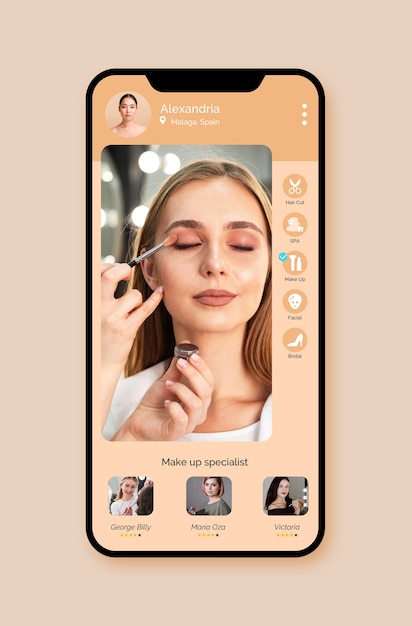Phygital beauty interaction app collage