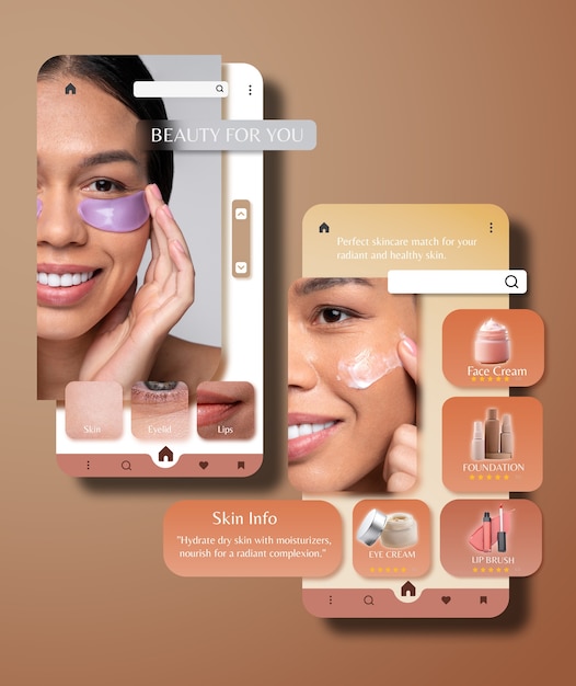 Phygital beauty interaction app design