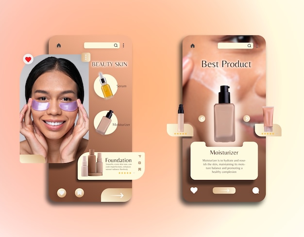 Phygital beauty interaction app design