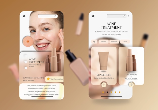 Phygital beauty interaction app design